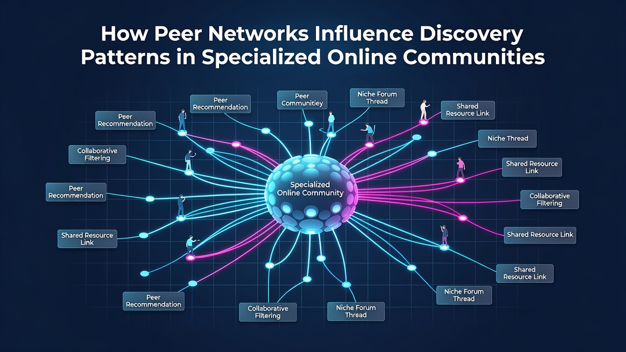 How Peer Networks Influence Discovery Patterns in Specialized Online Communities