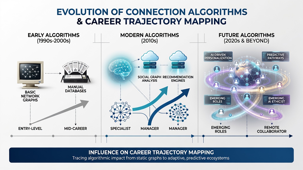 Algorithm-driven career mapping interfaces in professional networks